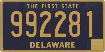 DE license plate 992281