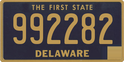 DE license plate 992282