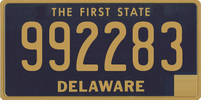 DE license plate 992283