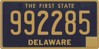 DE license plate 992285