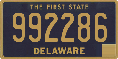 DE license plate 992286