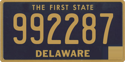 DE license plate 992287