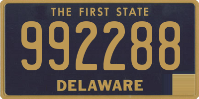 DE license plate 992288