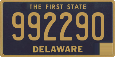 DE license plate 992290