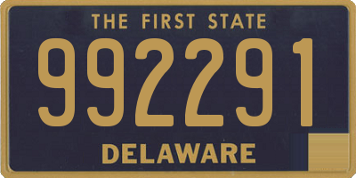 DE license plate 992291