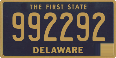 DE license plate 992292