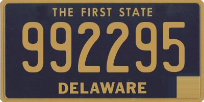 DE license plate 992295