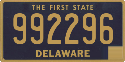 DE license plate 992296