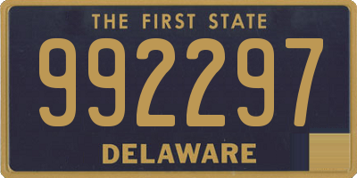 DE license plate 992297