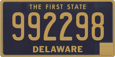 DE license plate 992298