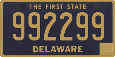 DE license plate 992299