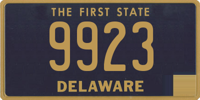 DE license plate 9923