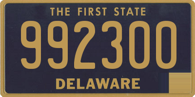 DE license plate 992300