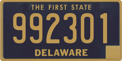 DE license plate 992301