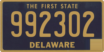 DE license plate 992302