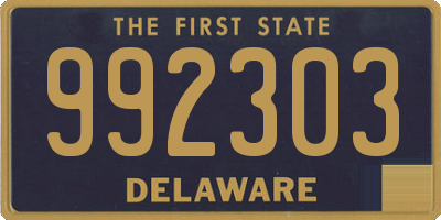 DE license plate 992303