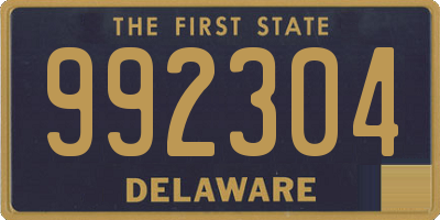 DE license plate 992304