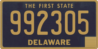 DE license plate 992305