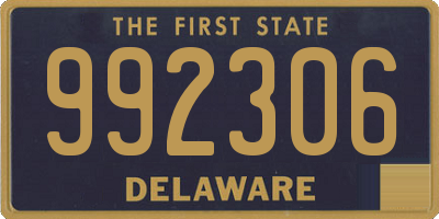 DE license plate 992306