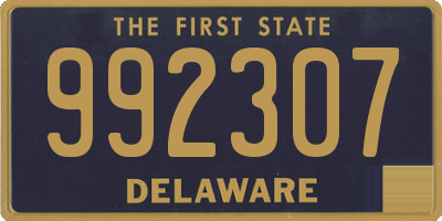 DE license plate 992307