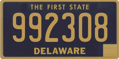 DE license plate 992308