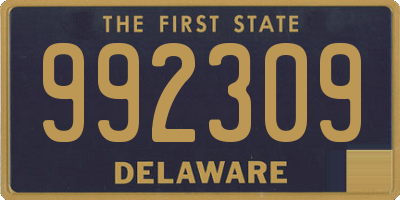 DE license plate 992309