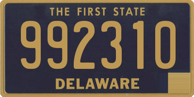 DE license plate 992310