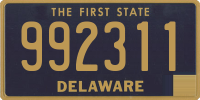 DE license plate 992311