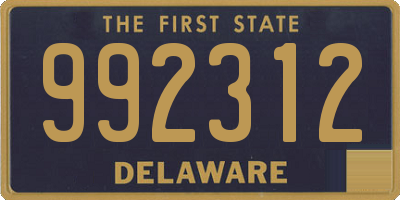 DE license plate 992312