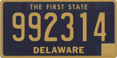 DE license plate 992314