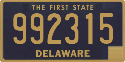 DE license plate 992315