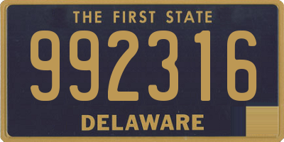 DE license plate 992316