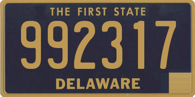 DE license plate 992317