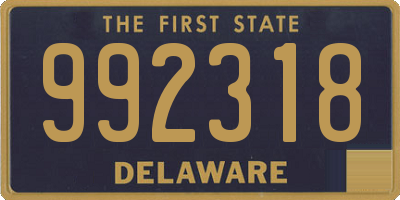 DE license plate 992318