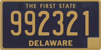 DE license plate 992321