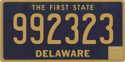 DE license plate 992323