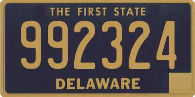 DE license plate 992324