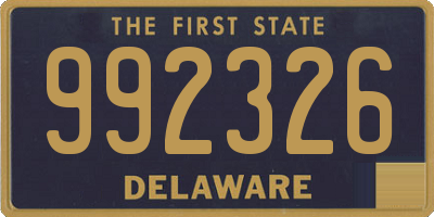 DE license plate 992326