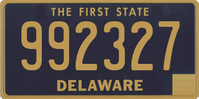 DE license plate 992327