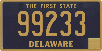 DE license plate 99233