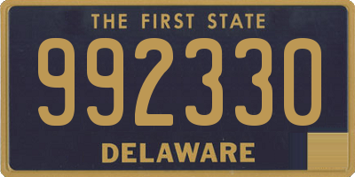 DE license plate 992330