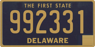 DE license plate 992331