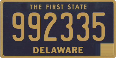 DE license plate 992335