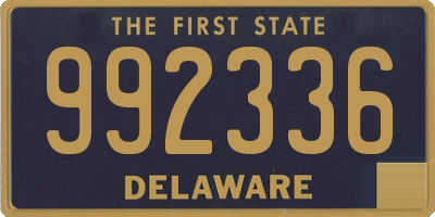 DE license plate 992336