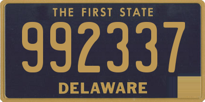 DE license plate 992337