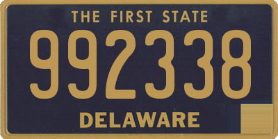 DE license plate 992338