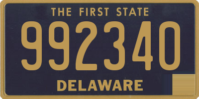 DE license plate 992340