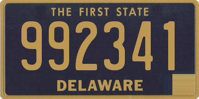 DE license plate 992341