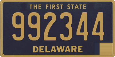 DE license plate 992344