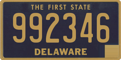 DE license plate 992346